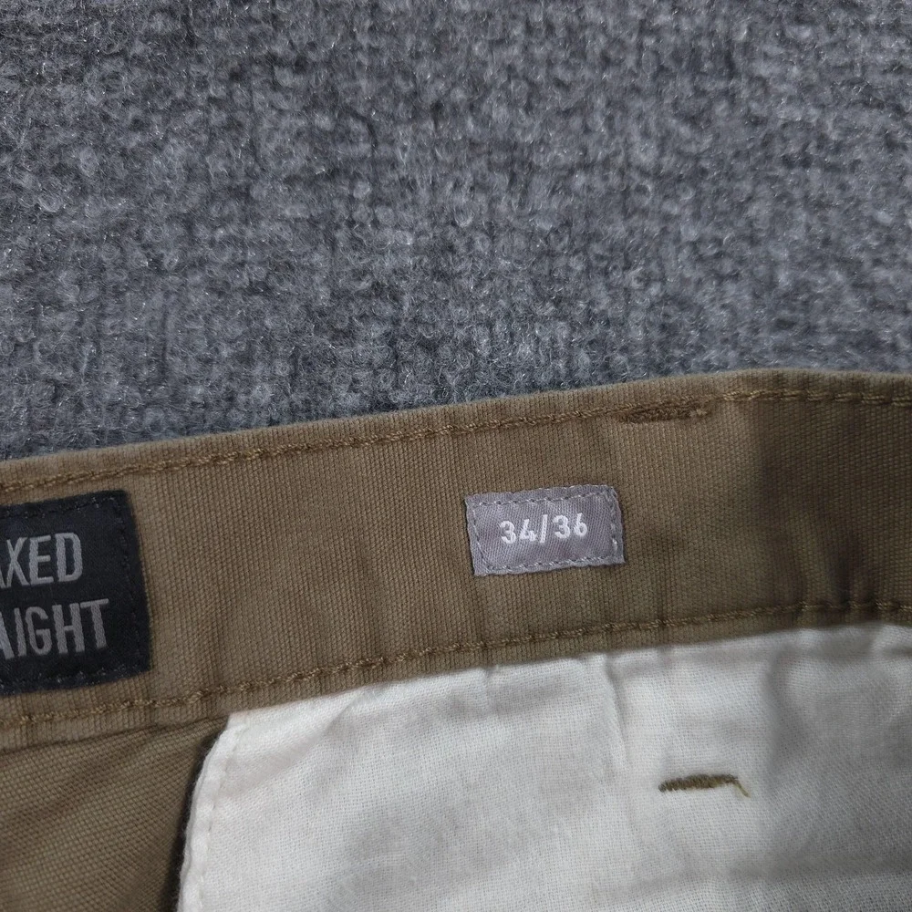 Ariat Pants Mens 34x36 Beige Rebar M4 Relaxed Straight Cargo Canvas Workwear
